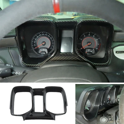 For Chevrolet Camaro 2010-2015 Carbon Fiber ABS Instrument Dashboard Cover Trim  - Imagem 1 de 4