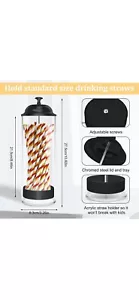 Clear Drinking Straw Organizer Container Multipurpose Holder - Picture 1 of 8