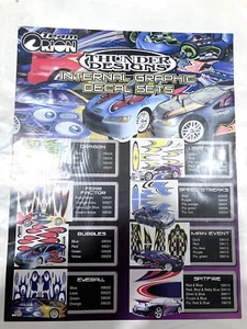 RC Car body Decal Set Team Orion Fear Factor Blue. for 1/10 scale car body shell - Picture 1 of 4