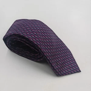 T.M. Corbata de Seda Lewin Azul Geométrica 3" Ancho 63" Largo Informal Formal *Marca - Imagen 1 de 5