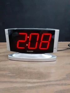 Sharp Basic Digital Alarm Clock Red Large Number Display Swivel Model SPC033 - Picture 1 of 6