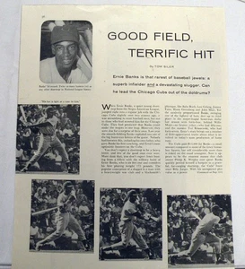 Articolo baseball 1956 Ernie Banks Chicago Cubs MLB di Tom Siler - Foto 1 di 3