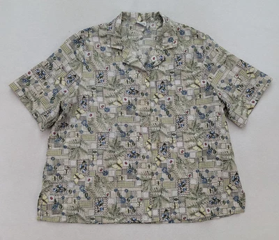 Top para mujer Bonworth talla 2X manga corta abotonada núcleo de cabaña floral dama insecto Foto 1 de 4