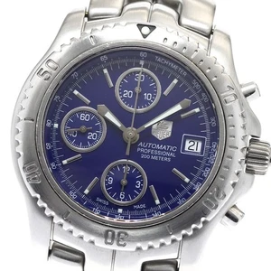Orologio Uomo Automatico TAG HEUER Link CT2110 Cronografo Data Quadrante Navy_891804 - Foto 1 di 6