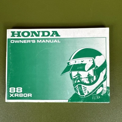 OEM Honda XR80R 1988 manual del propietario original de fábrica Foto 1 de 4