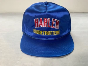 Vintage Namark Harlem Globetrotters Vintage Cap Hat Adult Shiny Blue 100% Nylon - Picture 1 of 6