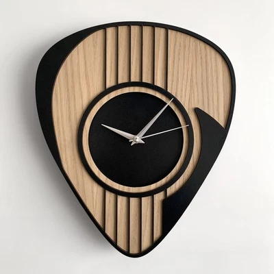Wooden Guitar Clock, Musician Gift, Clock for Men, Guitar Gift, Man Cave Deco... - Image 1 of 4