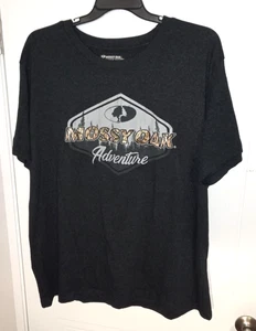 Camiseta gráfica MOSSY OAK Adventure negra jaspeada manga corta para hombre - Talla: 2XL - Imagen 1 de 1