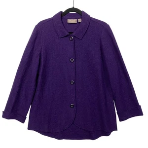 Chico’s lila gekochte Wolle Knopfleiste Jacke Größe Medium - Bild 1 von 6