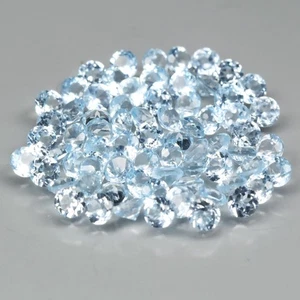 💎 4,09ct 71pcs Lot VS Round Natural Sky Blue Topas - Brazil Gems - Bild 1 von 5