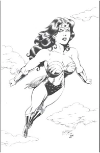 Sexy Wonder Woman Pin Up - Original Tinten - Bild 1 von 2