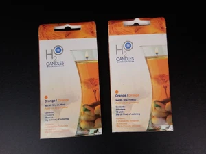 Lot Of 2 Gloco Accents H20 Water Candles Instant Kit ~ Orange - Picture 1 of 3