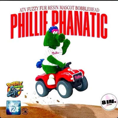 PHILLIE PHANATIC Philadelphia Phillies "Fuzzy Fur" ATV Mascot MLB Bobblehead - Image 1 of 4