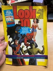 *RARE* LOOK-IN MAGAZINE 19 SEPT 1981 #39 UK LARGE MAGAZINE - SUPERHEROES (P2) - Picture 1 of 9