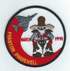 457th FIGHTER SQUADRON PHANTOM PHAREWELL MARCH 1991 patch - Picture 1 of 1