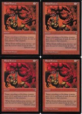 MTG: BLOOD FRENZY Tempest COMMON; played, Excellent condition x4