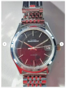 MARKER KLOCKMASTER DATE INCABLOC SWISS MADE 17 RUBINI BRACCIALATO 38mm - Foto 1 di 10