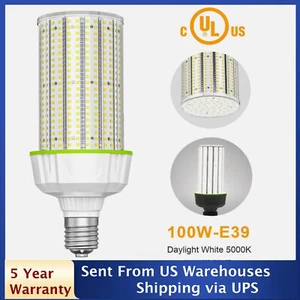100W LED Corn Light Bulb Equal 400W Metal Halide HID HPS For Warehouse Workshop - Picture 1 of 13