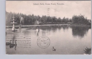 Island Park, Swan Pond, Toronto, Ontario, Antique 1908 W.G. MacFarlane Postcard - Bild 1 von 2