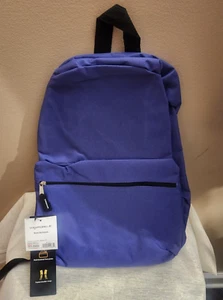 Wexford Basic Rucksack Büchertasche gepolsterte Riemen lila schwarz Neu mit Etikett 17"x12"x5,5" - Bild 1 von 4