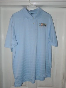 Camisa Polo de Golf ADIDAS ClimaColl Hombres Talla L Azul Cuello SS ACLS Logo - Imagen 1 de 4