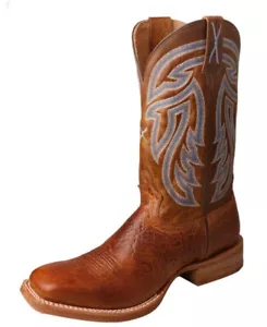 Men's 9D Twisted X MRA0001 Rancher Peanut Brown Square Toe Cowboy Boots - Picture 1 of 5
