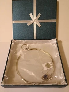 STS KARIS Swarovski Silvertone Choker Necklace , New In Gift Box - Picture 1 of 10