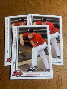 Lote de 3 quilates tribuna Birmingham Barons 2014 Brandon Moore - Imagen 1 de 1