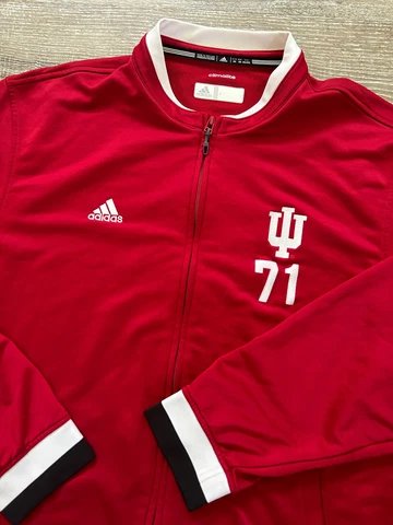 IU 2013 Indiana Hoosiers Adidas Jacket Full ZIP player Issue Warmup Football 2XL Cover