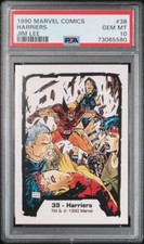 1990 COMIC IMAGES MARVEL JIM LEE HARRIERS #38 PSA 10 POP 1