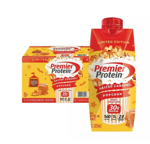 Premier Protein High Protein Shake, Salted Caramel Popcorn, 11 Fl Oz (15 Count)