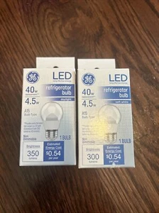 LOT of 2   GE Lighting LED Appliance Bulb, A15, Daylight, 350 Lumens, 4.5-Watts - Picture 1 of 3