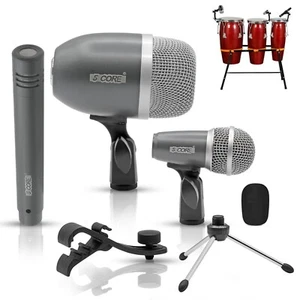 5Core Conga Mic Snare Tom Microphone Drum Kit Condenser XLR Instrument Mics - Picture 1 of 13