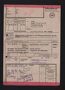 Eil-Frachtbrief 1954, Gesellschaft für Karpfen von FORST/LAUSITZ nach EILENBURG