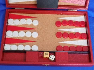 BACKGAMMON BOARD J.C. Penney Design Phillipp of Sweden Box Travel Edition VTG - Picture 1 of 7