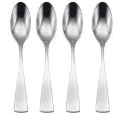 Oneida Curva Set of 4 Teaspoons - Quality 18/10 Stainless Flatware