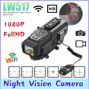 4-16X WiFi Night Vision Scope 1200m Laser Rangefinder Ful HD Video Cam Hunting - Picture 1 of 15