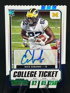 Nick Eubanks 2021 Contenders Draft College Ticket Stub Auto /82 #265 Michigan RC - Bild 1 von 2
