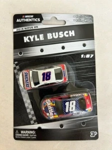 NASCAR Authentics Kyle Busch 1:87 Scale Diecast 2 Pack 2019 Wave 5 - Picture 1 of 4