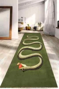 Designer Snake Art Hand Tufted Woolen Rug Modern Carpet For Living Room Bed Room - Picture 1 of 6