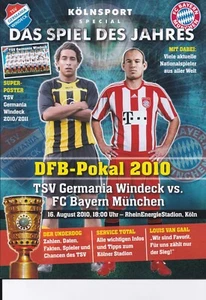 Programm Germania Windeck - FC Bayern München 16.08.2010 - DFB-Pokal  2010/11 - Bild 1 von 1