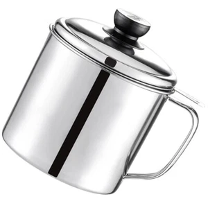 Contenedor de grasa de acero inoxidable con filtro de aceite para el hogar - Imagen 1 de 12