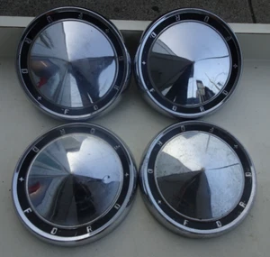 1960 Ford 10 1/4" center caps set fits all 16", 15",14" 49 up Ford wheels FoMoCo - Picture 1 of 11
