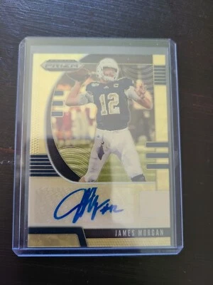 James Morgan 2020 Prizm Draft Picks Rookie Auto GOLD VINYL SSP /5 next Jets QB? - Image 1 of 2