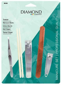 DIAMANT—MANIKÜRE SET—MANIKÜRE STICK—FINGER&ZEHENNAGELKNIPSER—PINZETTE—EMORY FEILE - Bild 1 von 11