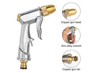Pistola pulverizadora de manguera de jardín de alta resistencia, pistola de agua 100 % metal rociador alta presión - Imagen 1 de 21