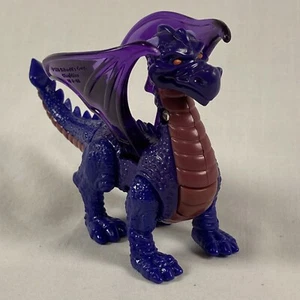 Disney Vintage Animal Kingdom Purple Dragon 1998 McDonald’s Toy Working 4” - Picture 1 of 9