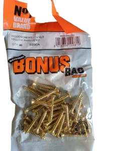 1" x Nº8 Tornillos para Madera Amarillos Avellanados Pozi Tornillo Roscado PACK de 50 Tornillos - Imagen 1 de 2