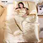 100% silk bedding fashionable bedding set solid color A/B double-sided