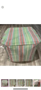 New Pottery Barn Newport Outdoor Cube Pouf - Picture 1 of 5